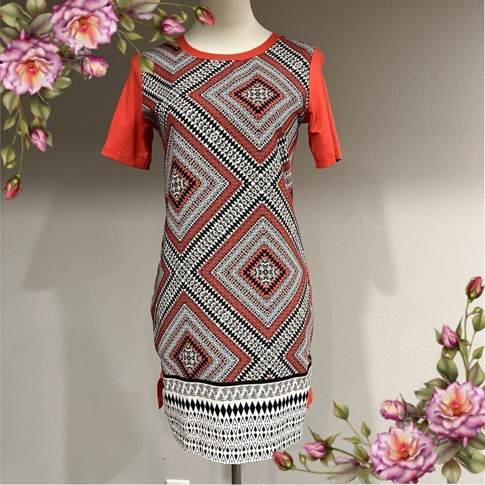 Clearance!!! Short sleeve mini‎ blood orange dress